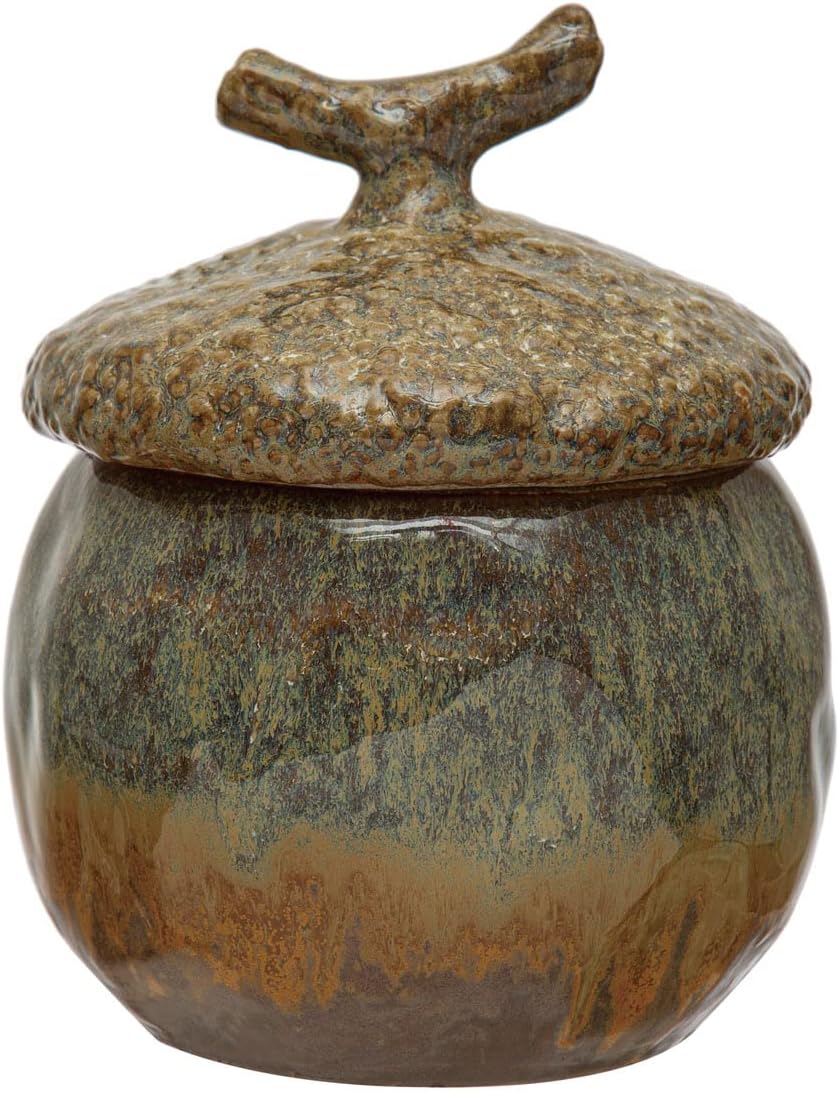 Stoneware Pumpkin Canister